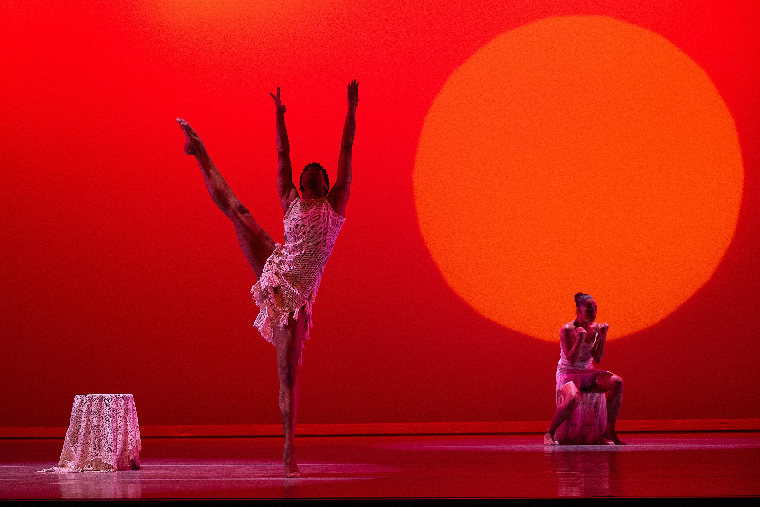 Ailey II's Tamia Strickland and Maggy van den Heuvel in Alvin Ailey's Blues Suite