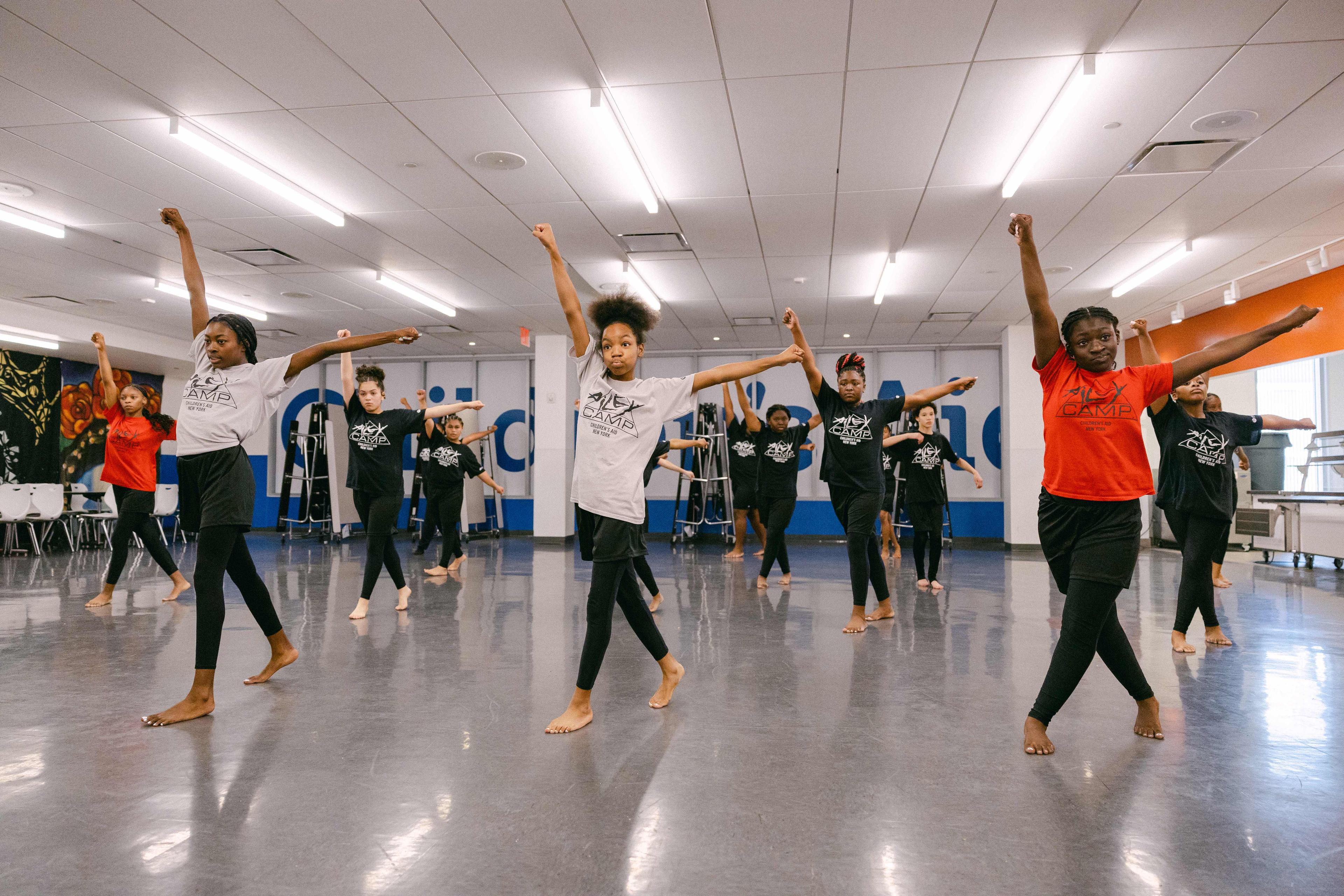 Children's Aid AileyCamp New York in jazz class