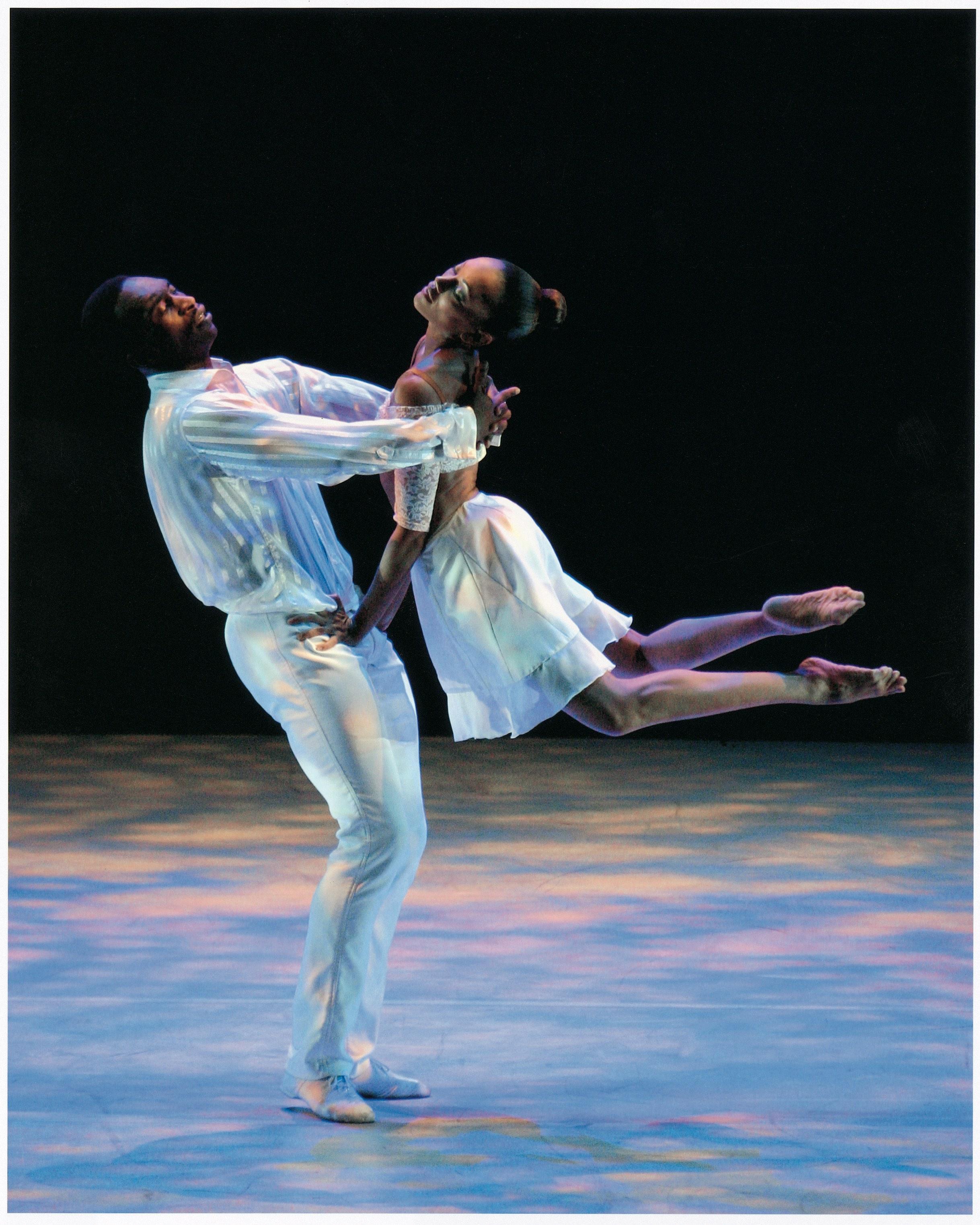 Alvin Ailey American Dance Theater’s Linda-Denise Fisher-Harrell and Dion Wilson in David Parsons’s “Shining Star.”