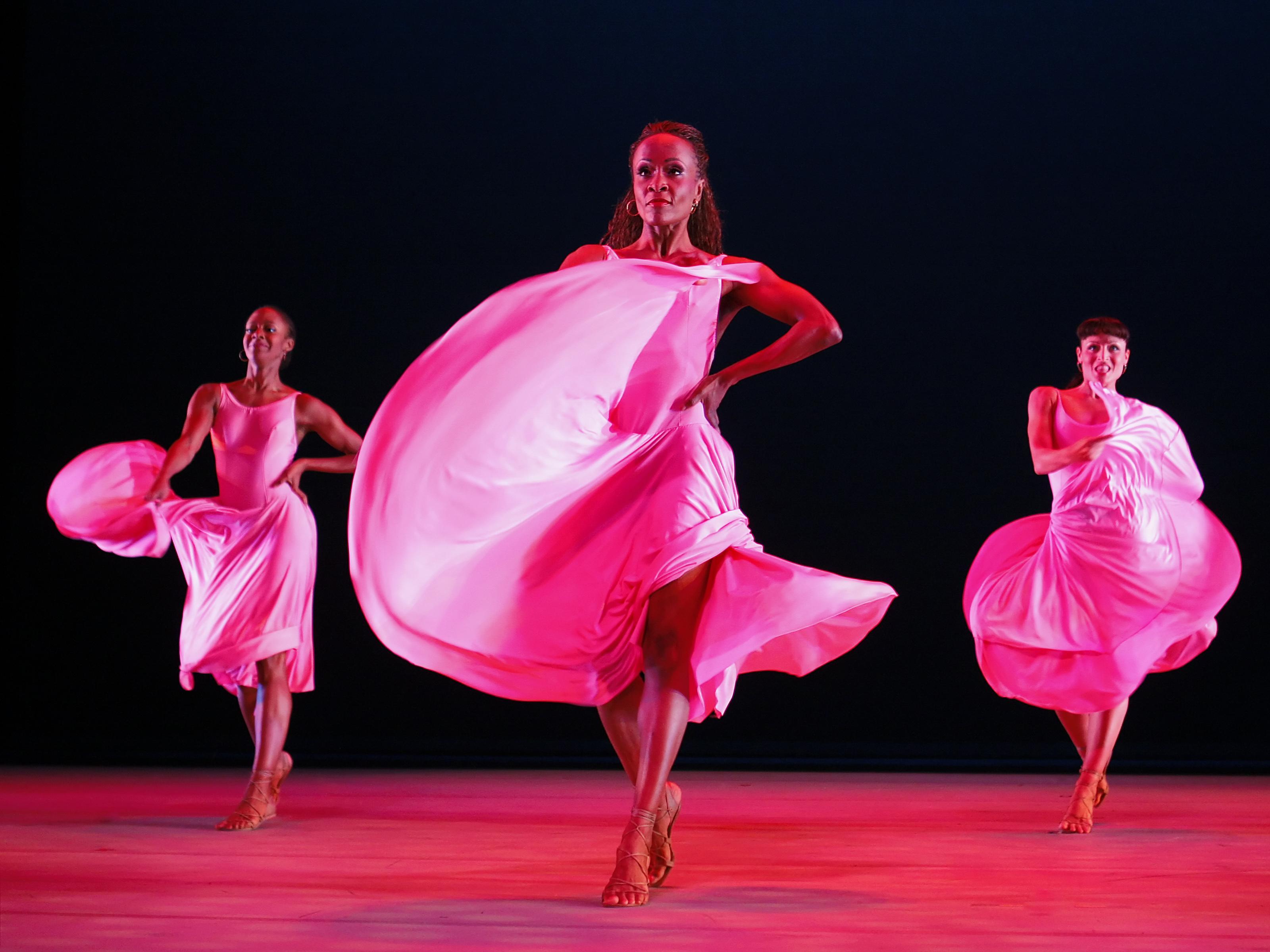 Alvin Ailey American Dance Theater's C. Corbin, R. Robinson and R. Lyst in George Faison's Suite Otis