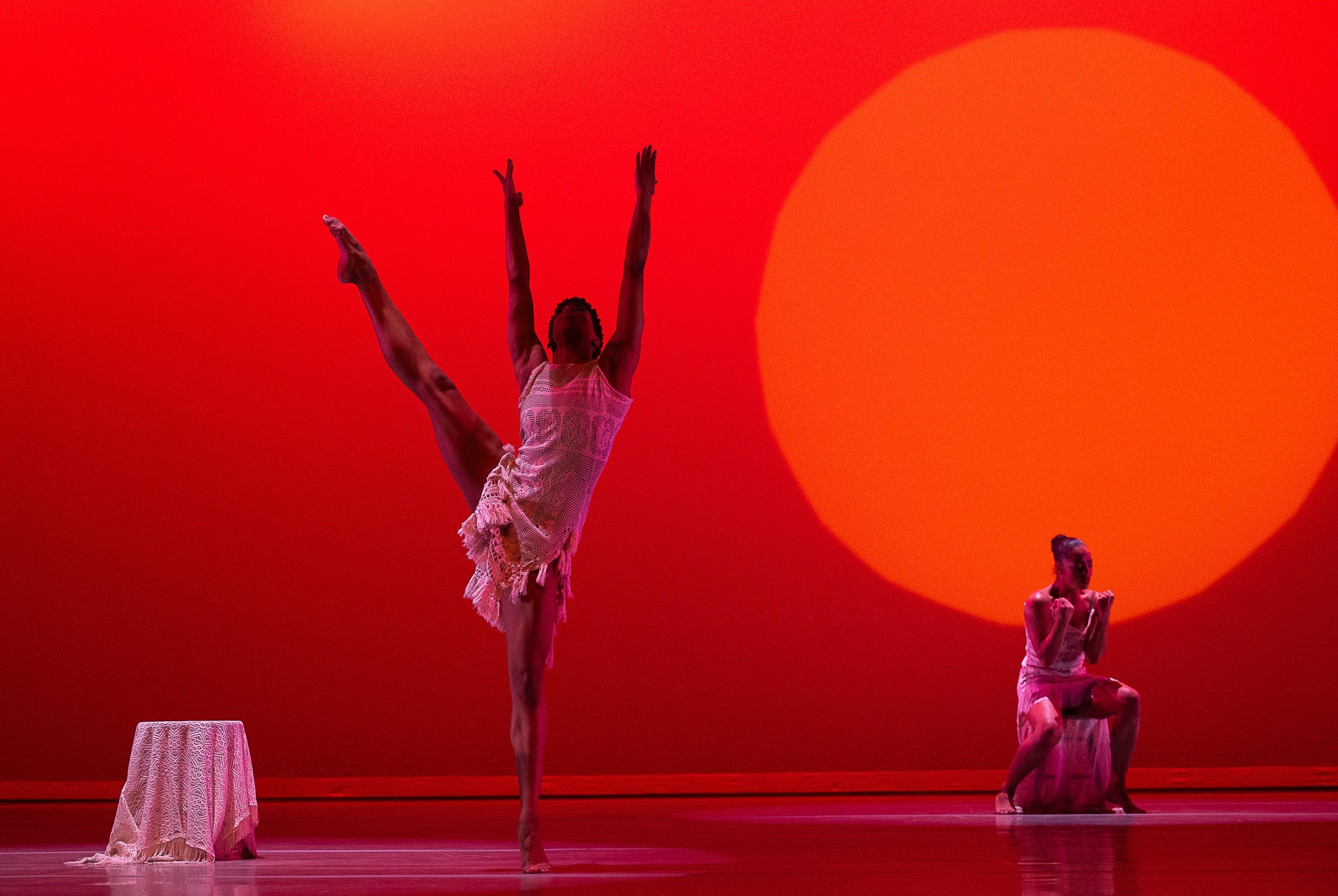 Ailey II's Tamia Strickland and Maggy van den Heuvel in Alvin Ailey's Blues Suite